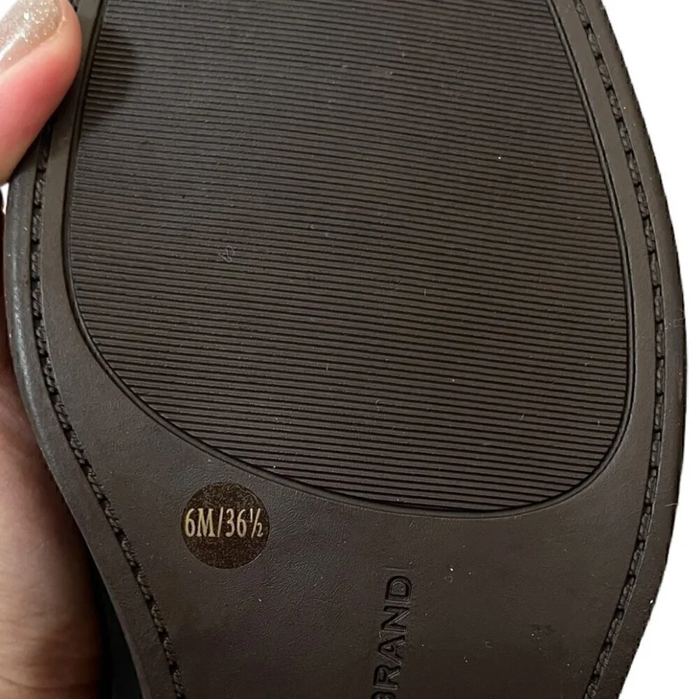 Lucky Brand Katriny Buckle Straps Riding Boot Black Leather size 6 - Picture 7 of 9